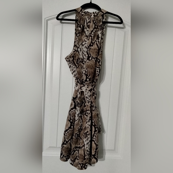 Snake Print Belted Romper - Picture 2 of 5